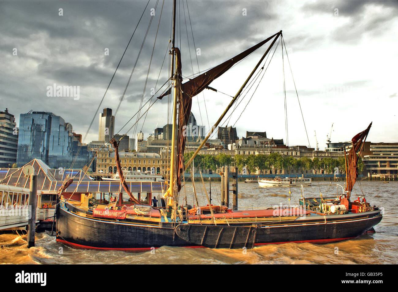 London Sailing vessel thawed at London`s Stock Photo Alamy